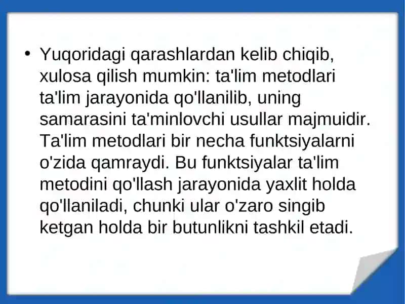 Ta’lim Metodlari 3