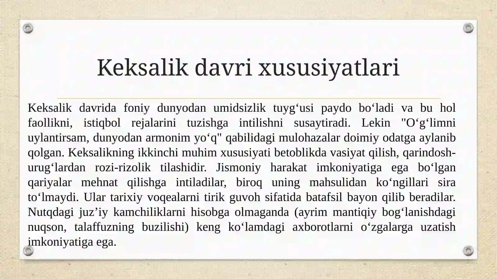 KEKSAYISH VA KEKSALIKGERONTOPSIXOLOGIYA 3