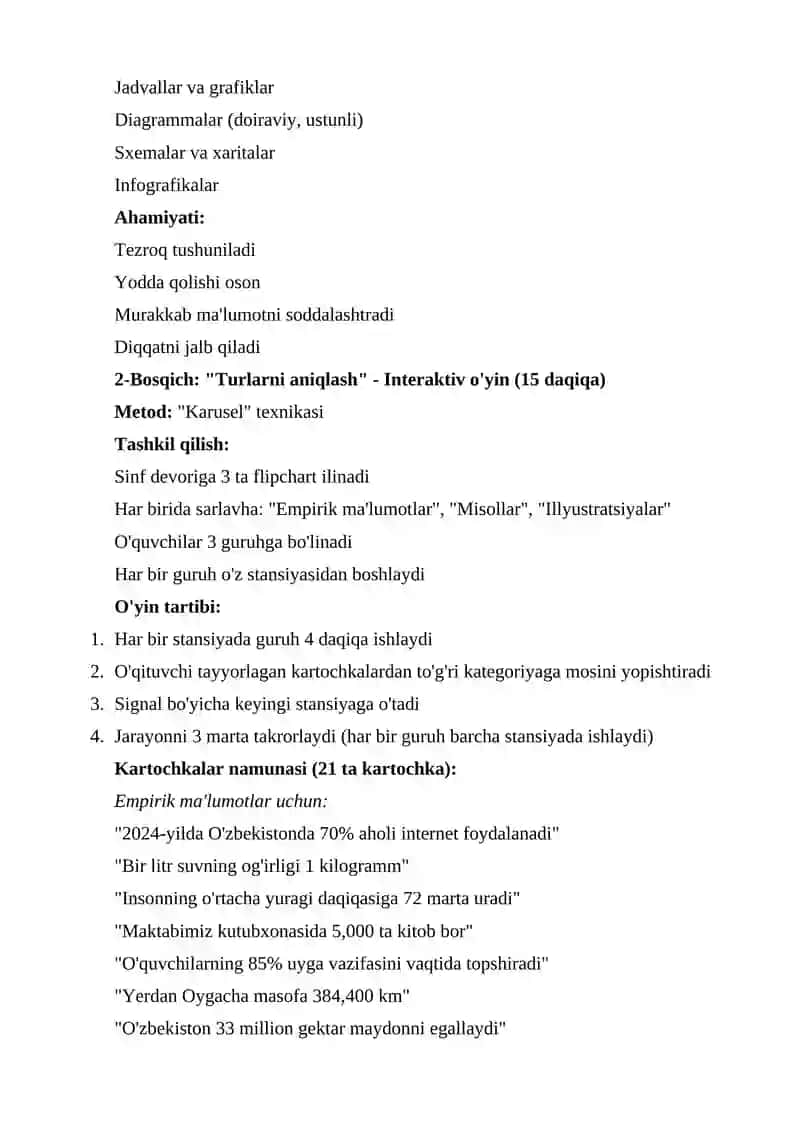 Empirik ma'lumotlar, misollar va illyustratsiyalar 3