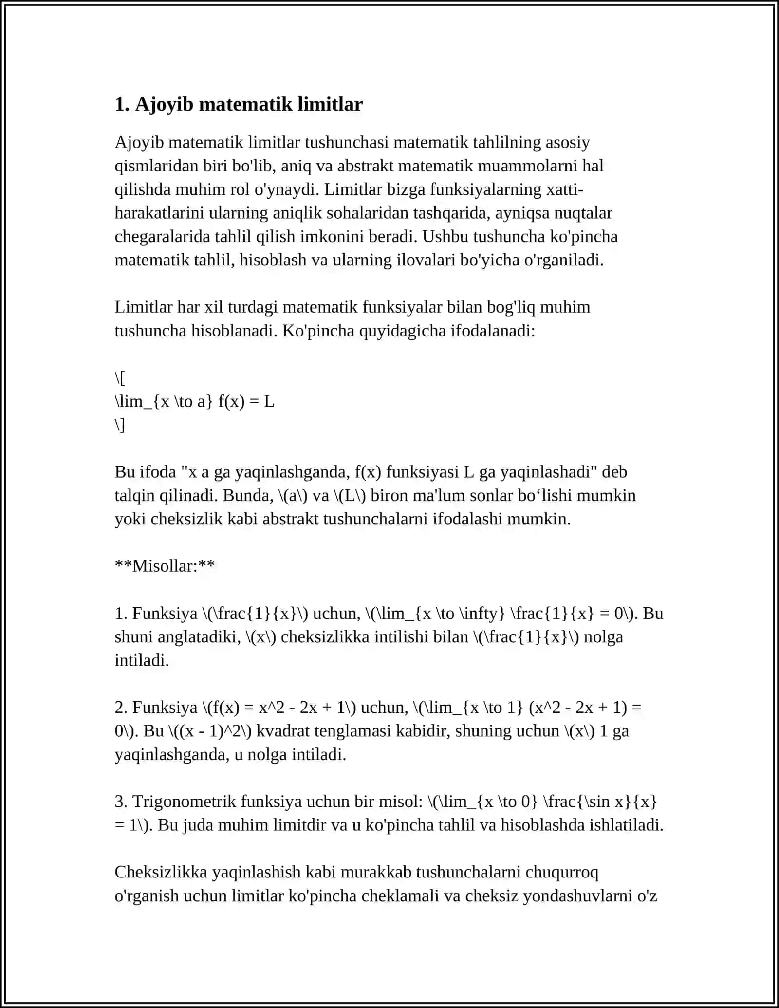 AJOYIB LIMITLAR 3