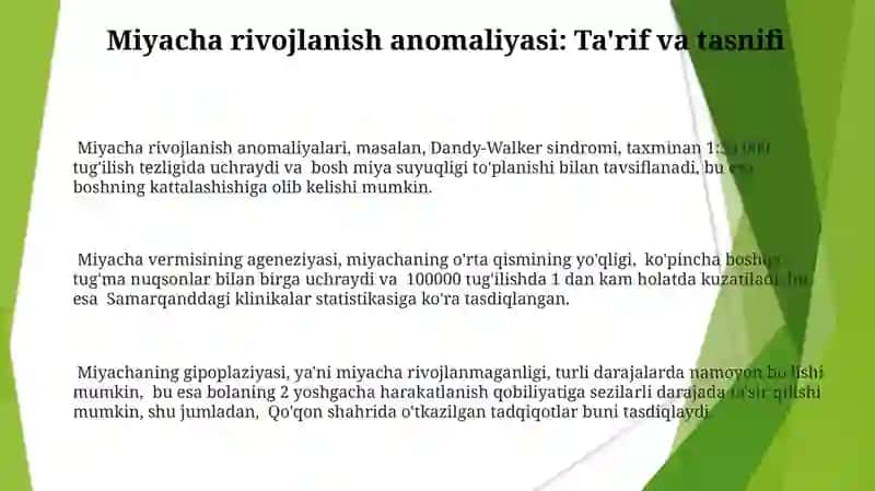 Miyacha rivojlanish anomaliyasi 3
