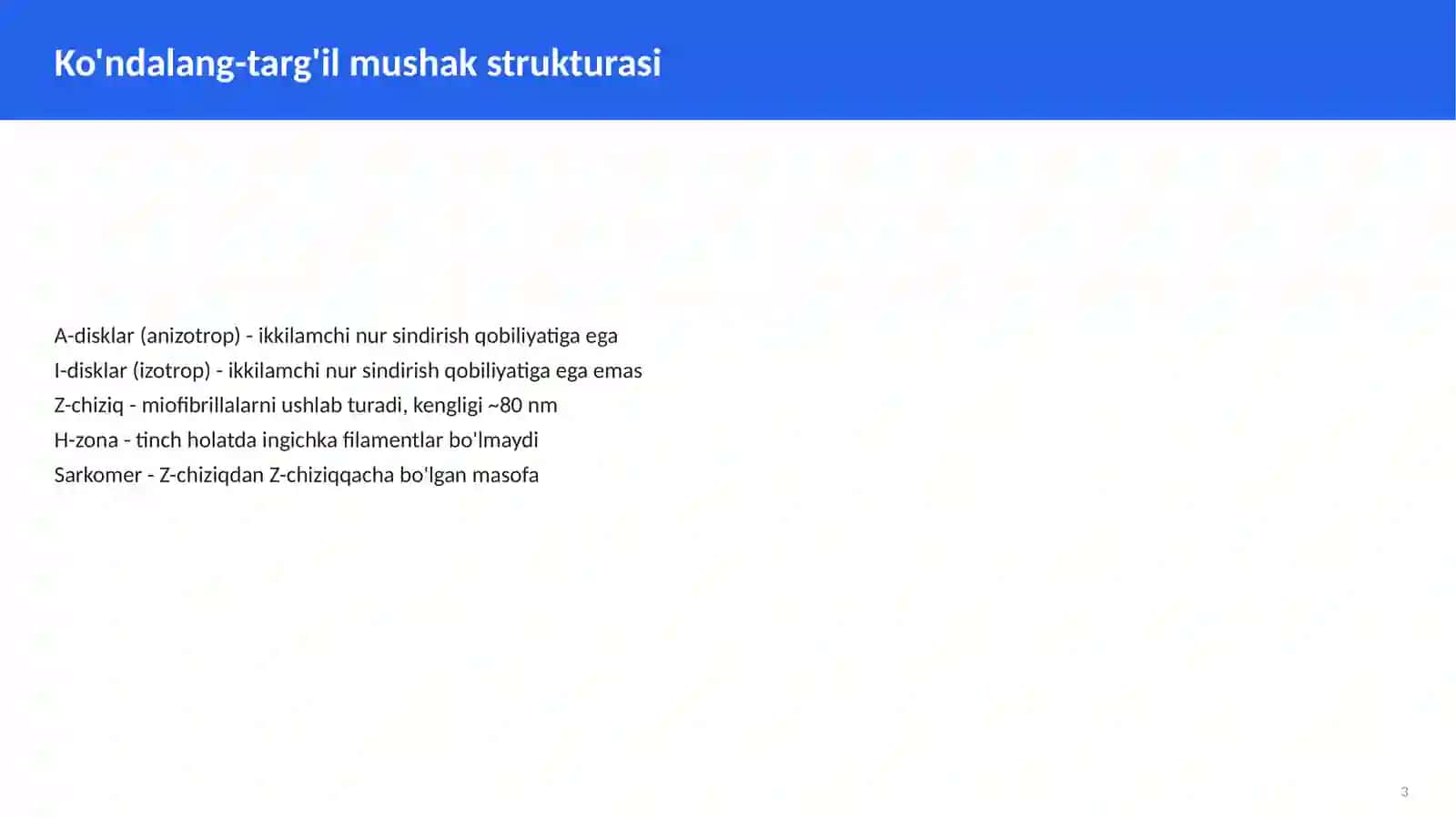 Yurak va Mushak Biokimyosi 3