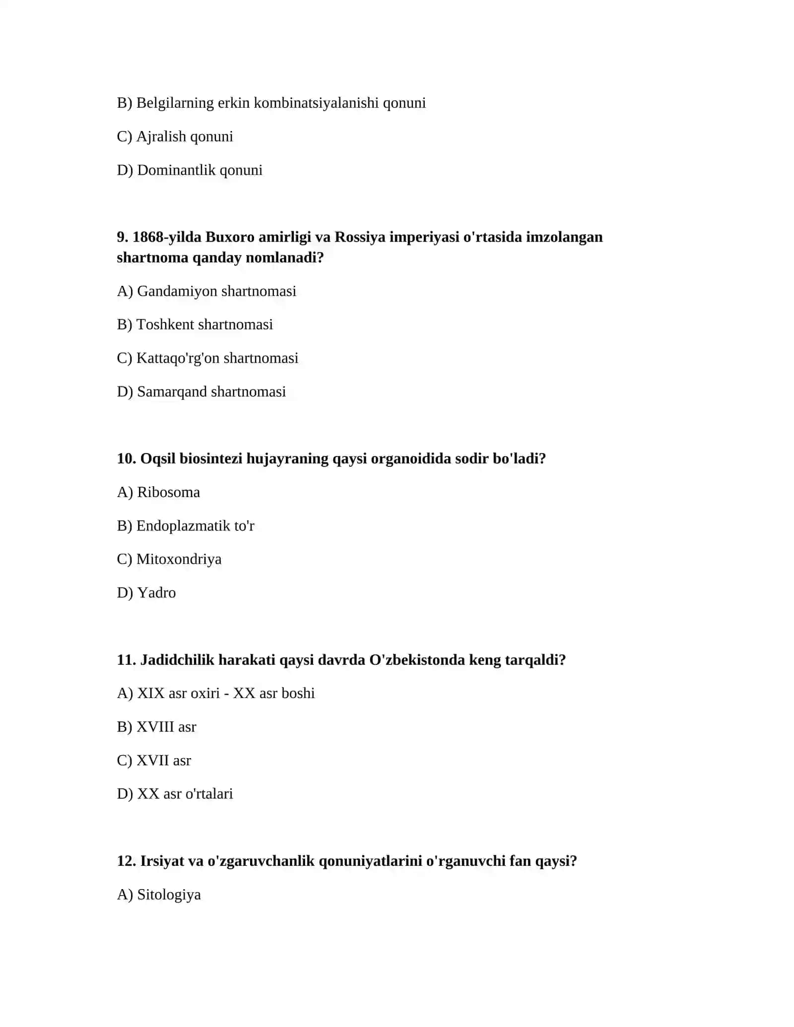 O'zbekiston tarixi, Biologiya asoslari 3