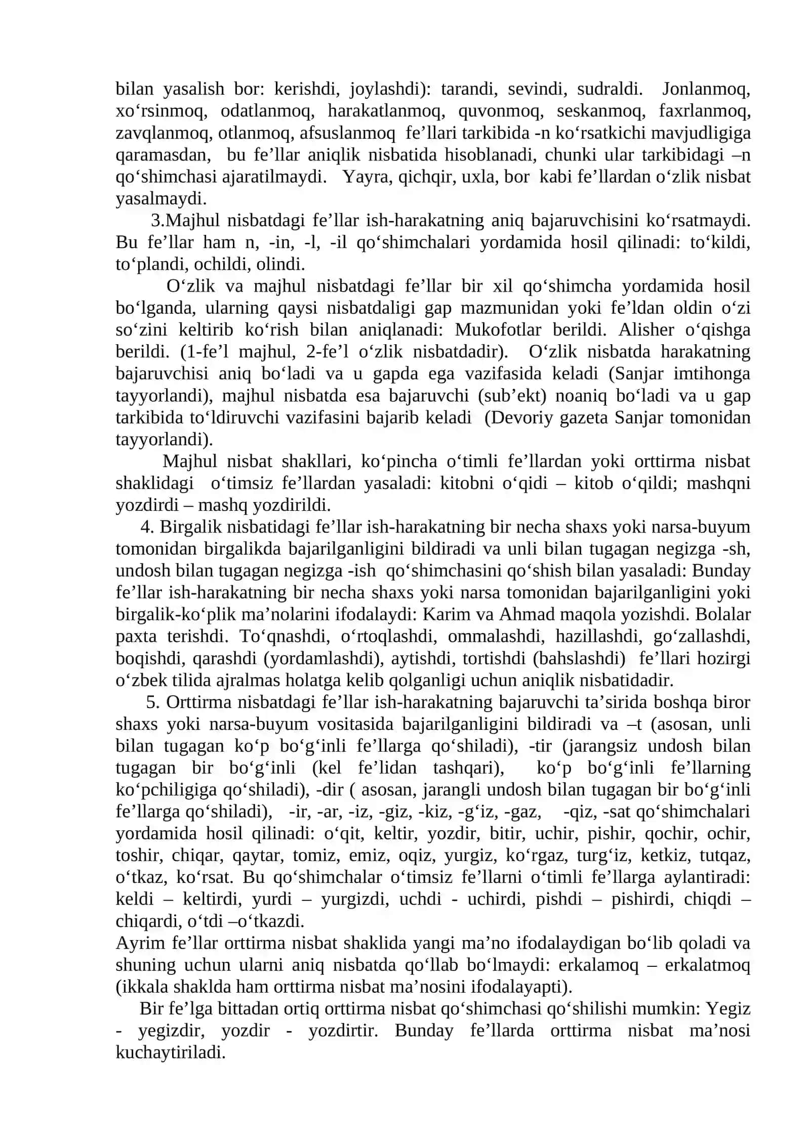 Fe’lning ta’rifi va leksik-grammatik xususiyatlari 3