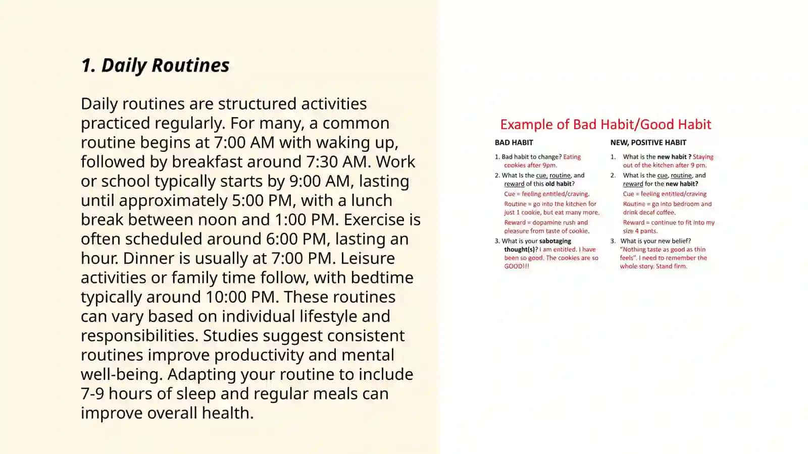 Expressing habit 3