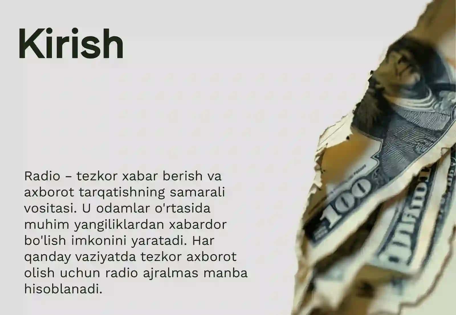 Radio – tezkor xabar berish va axborot tarqatish vositasi 3