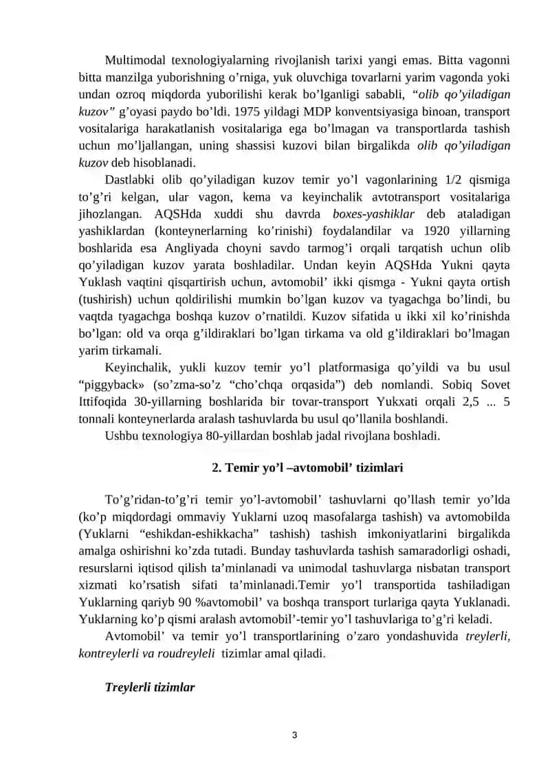 MULTIMОDАL TАSHUVLАR TЕХNОLОGIYASI 3