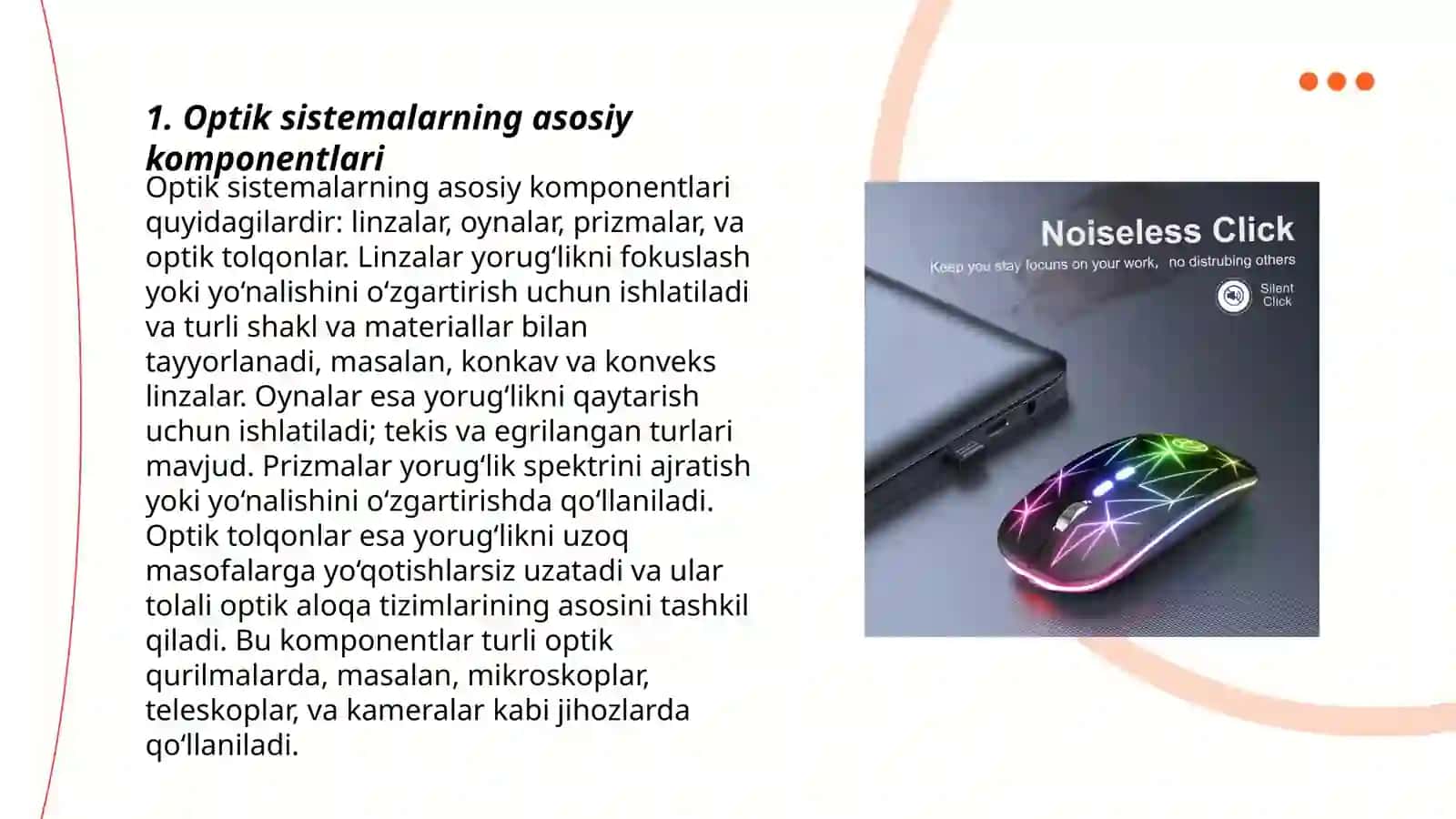 Optik sistemalarni tuzulishi 3