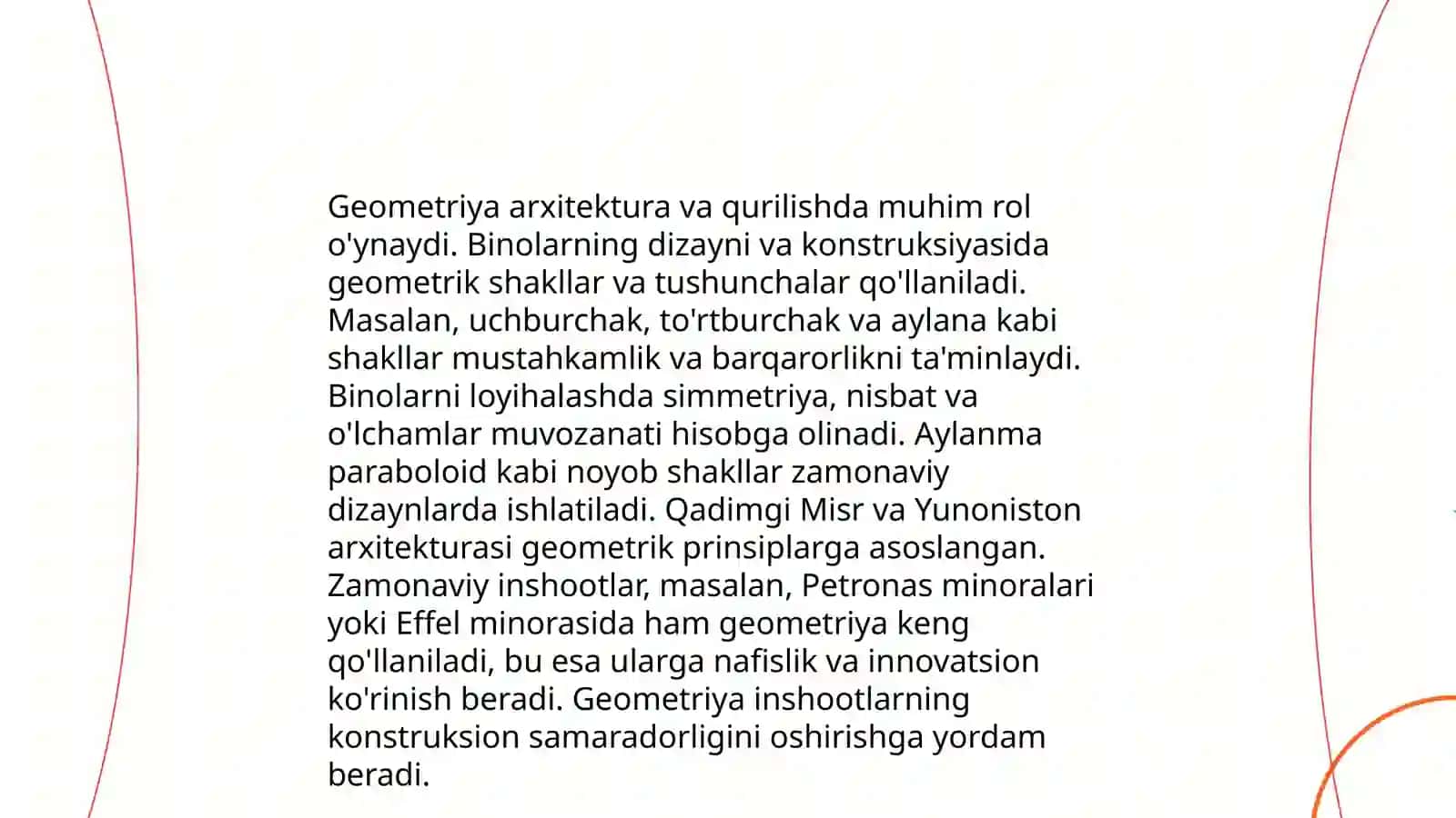 Geometriyaning hayotga tatbiqlari 3