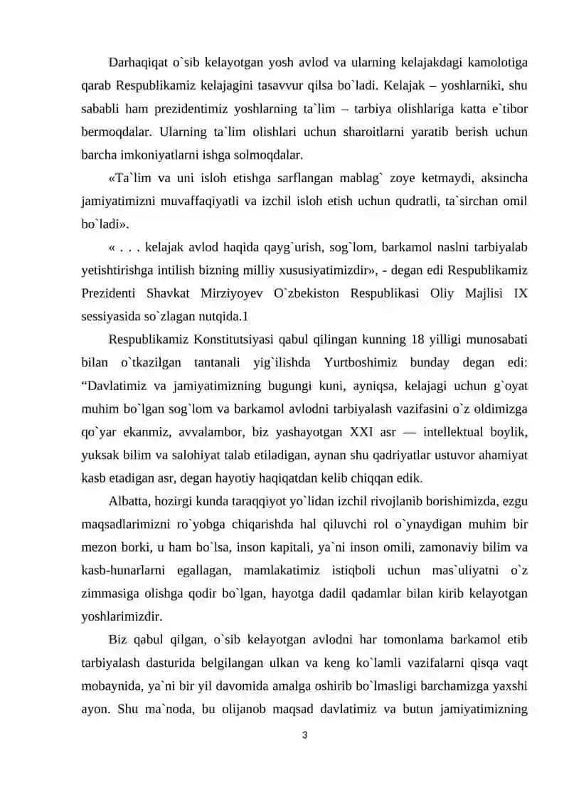MA'NAVIY TARBIYA HAQIDAGI G`OYALARI 3