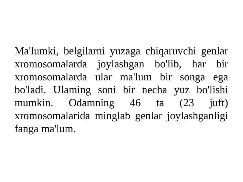IRSIYATNING XROMOSOMA NAZARIYASI 3