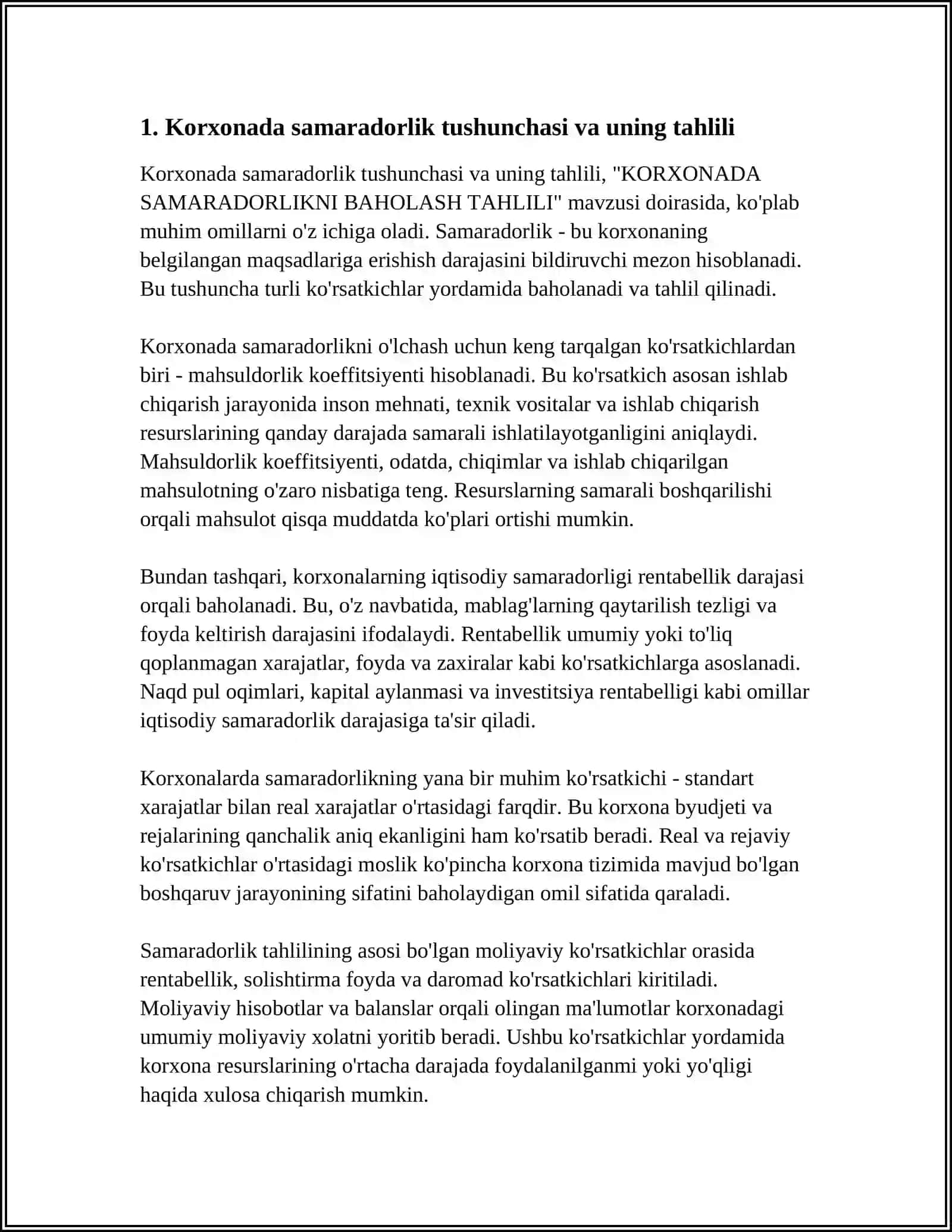 KORXONADA SAMARADORLIKNI BAHOLASH TAHLILI 3