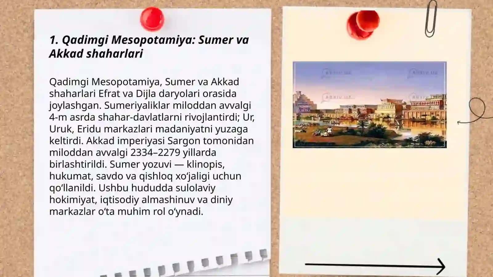 Qadimgi Mesopotamiya: Sumer va Akkad shaharlari 3