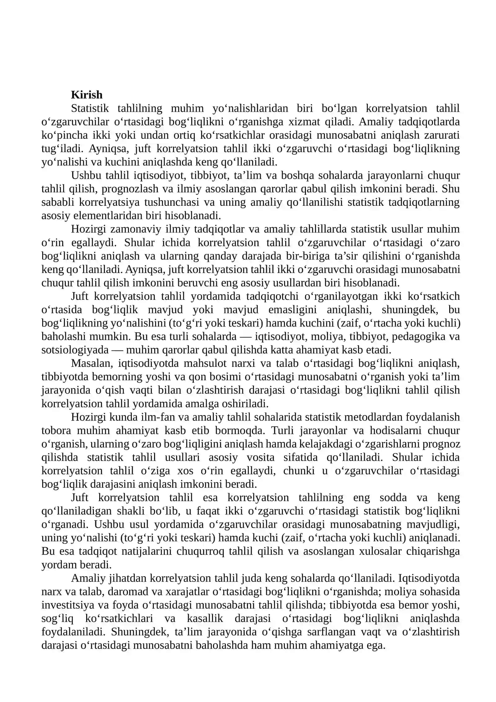 Juft karralatsion tahlil 3
