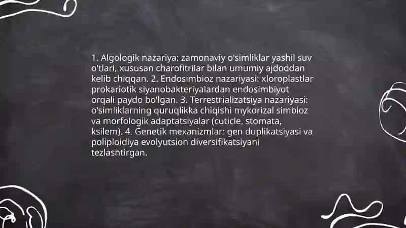 Oʻsimliklarning kelib chiqishi va ontogenezi 3