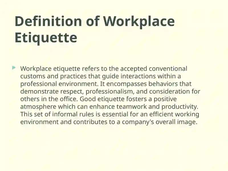 Workplace Etiquette 3