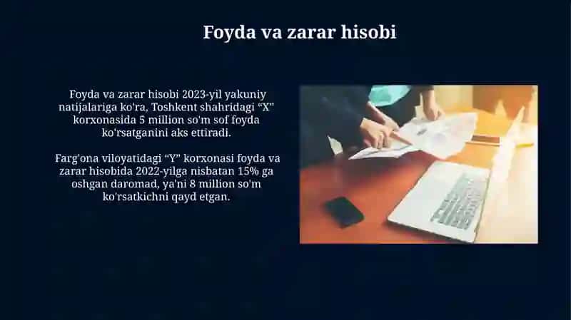 Moliyaviy holat to'g'risidagi hisobot 3