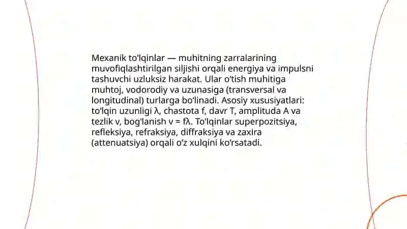 Mexanik tolqinlar 3