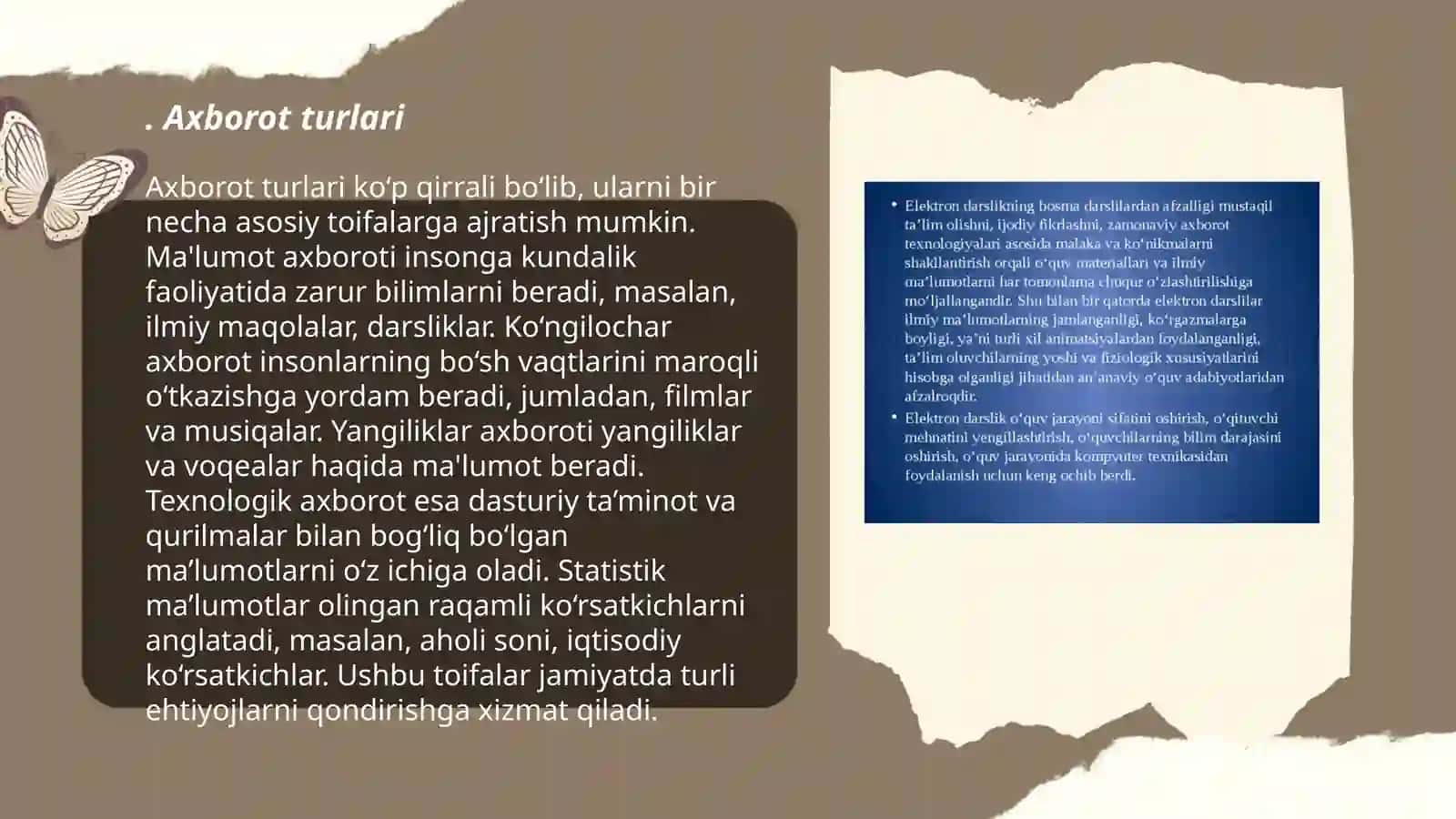 Axborot turlari, xususiyatlari va oʻlchov birliklari 3