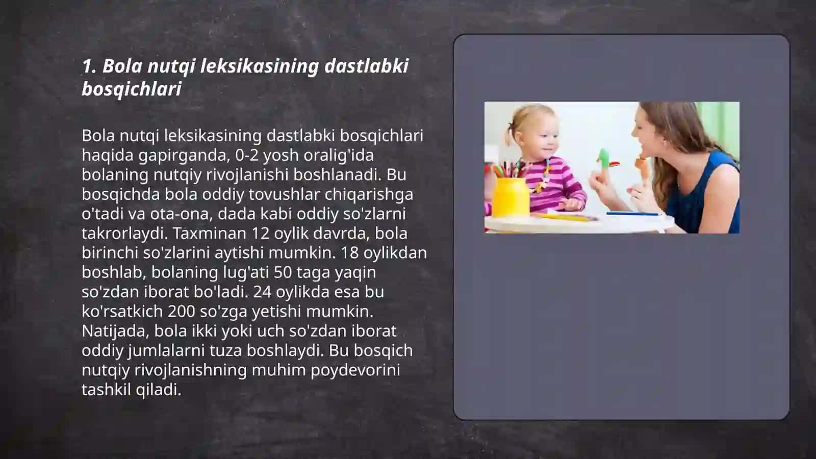 Bola nutqining leksikasining rivojlanishi 3