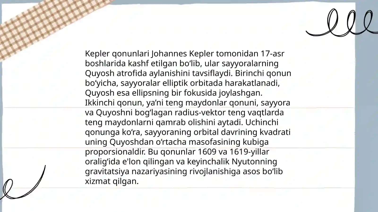 Kepler qonunlari 3