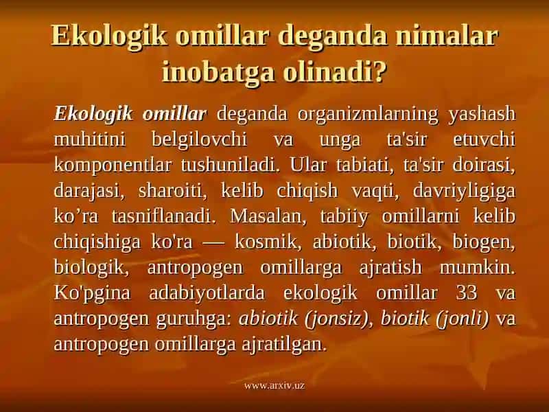 Ekologiya va Kimyo 3