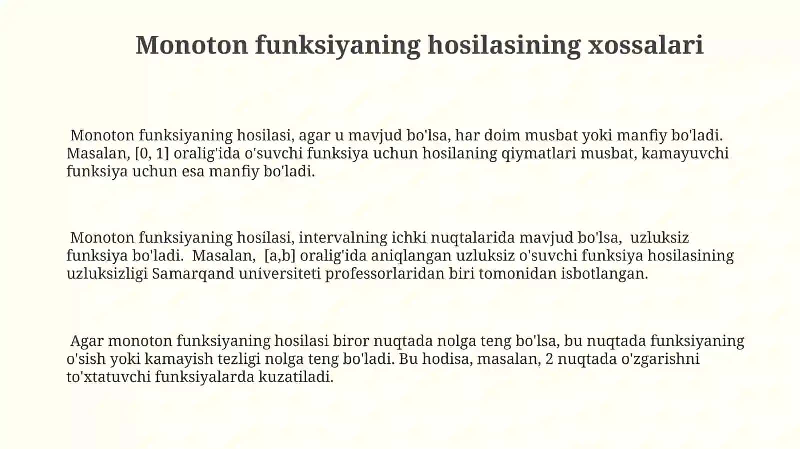 Monoton funksiyaning limiti 3