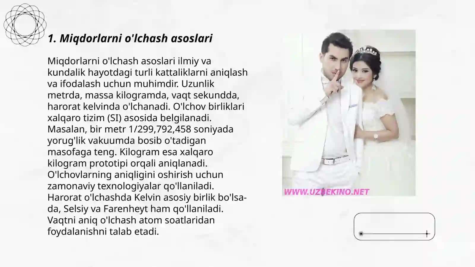 Miqdorlarni o'lchash, o'lchov birliklarining turlari 3
