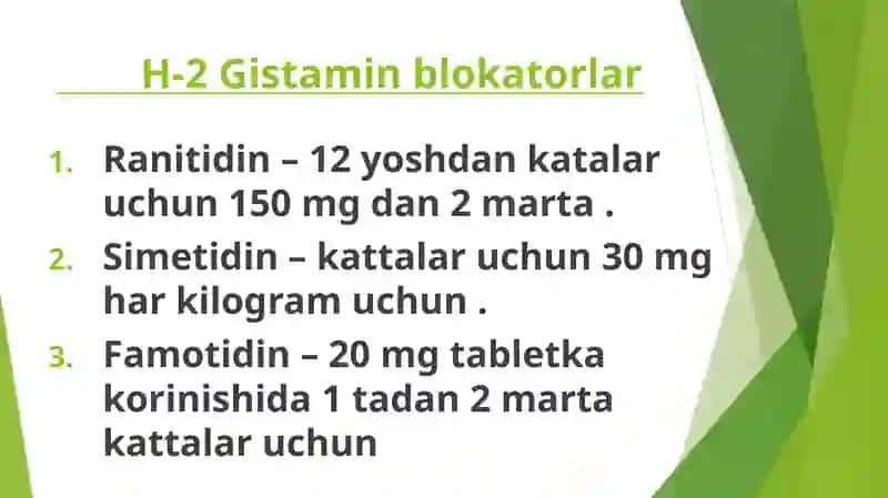 Gastroenterologiyada ishlatiladigan dorilar to'plamivadozalari 3
