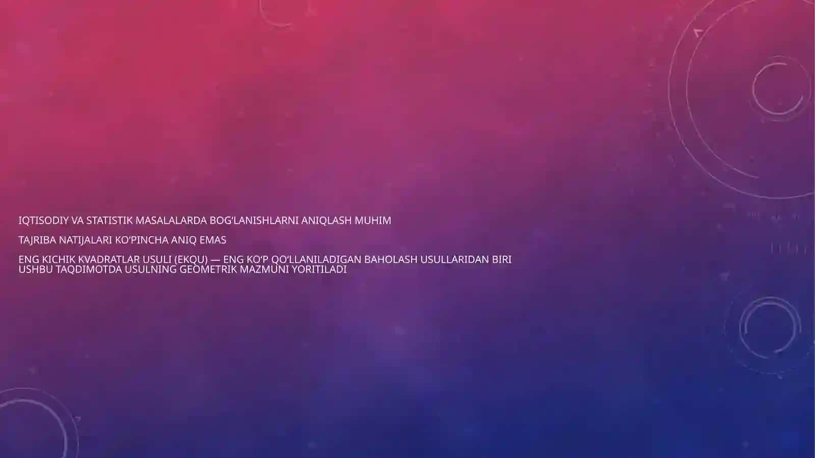 Eng KICHIK KVADRATLAR USULINING GEOMETRIK TALQINI 3