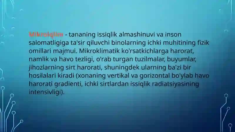 kasalxonalarda mikroiqlimning gigiyenik ahamiyati 3
