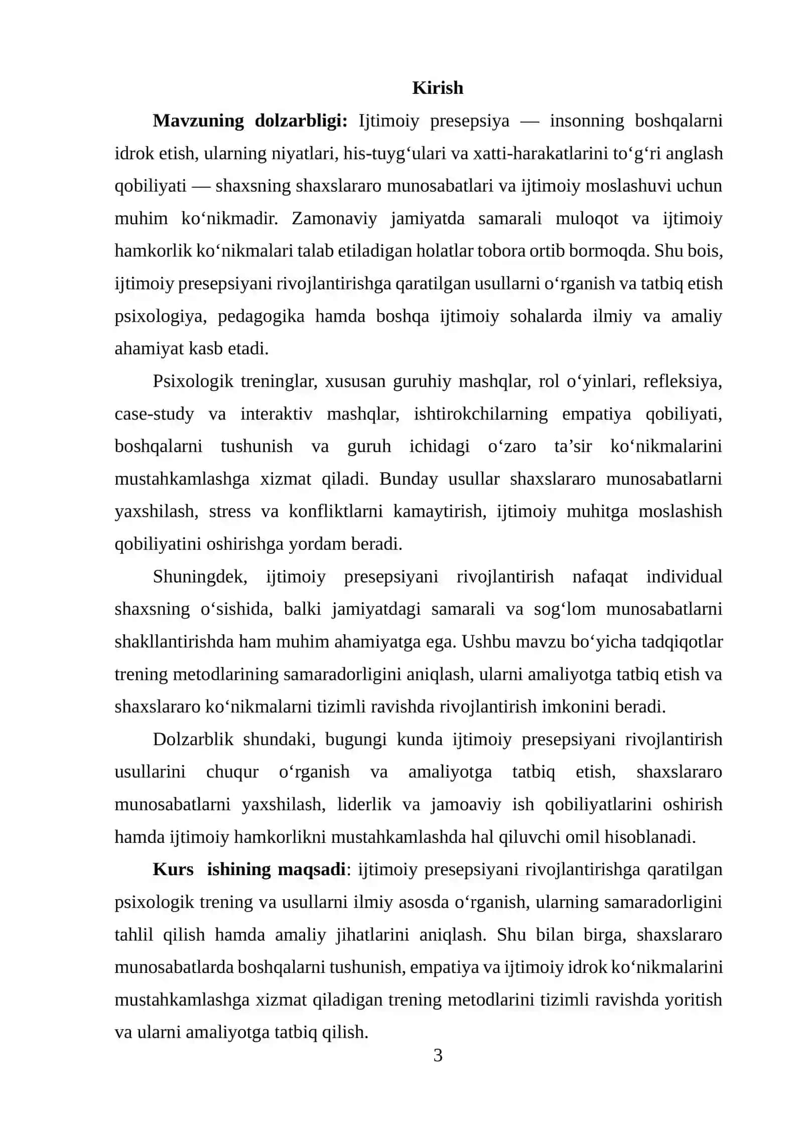 Ijtimoiy persepsiyani rivojlantirishga mo‘ljallangan usullar 3