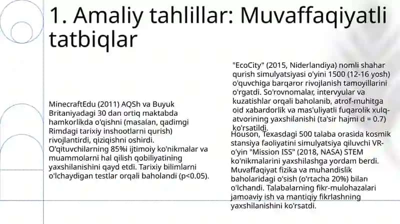 Pedagogik o'yinlar tipologiyasi 3