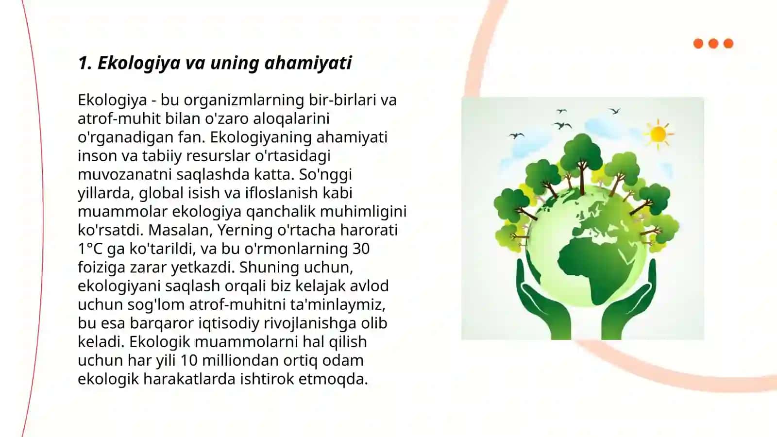 Ekologiya. Odam biosferasi. Odam ekologik adaptip tiplari 3
