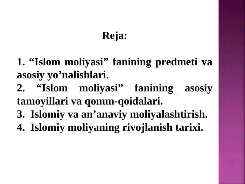 Islom moliyasi 3