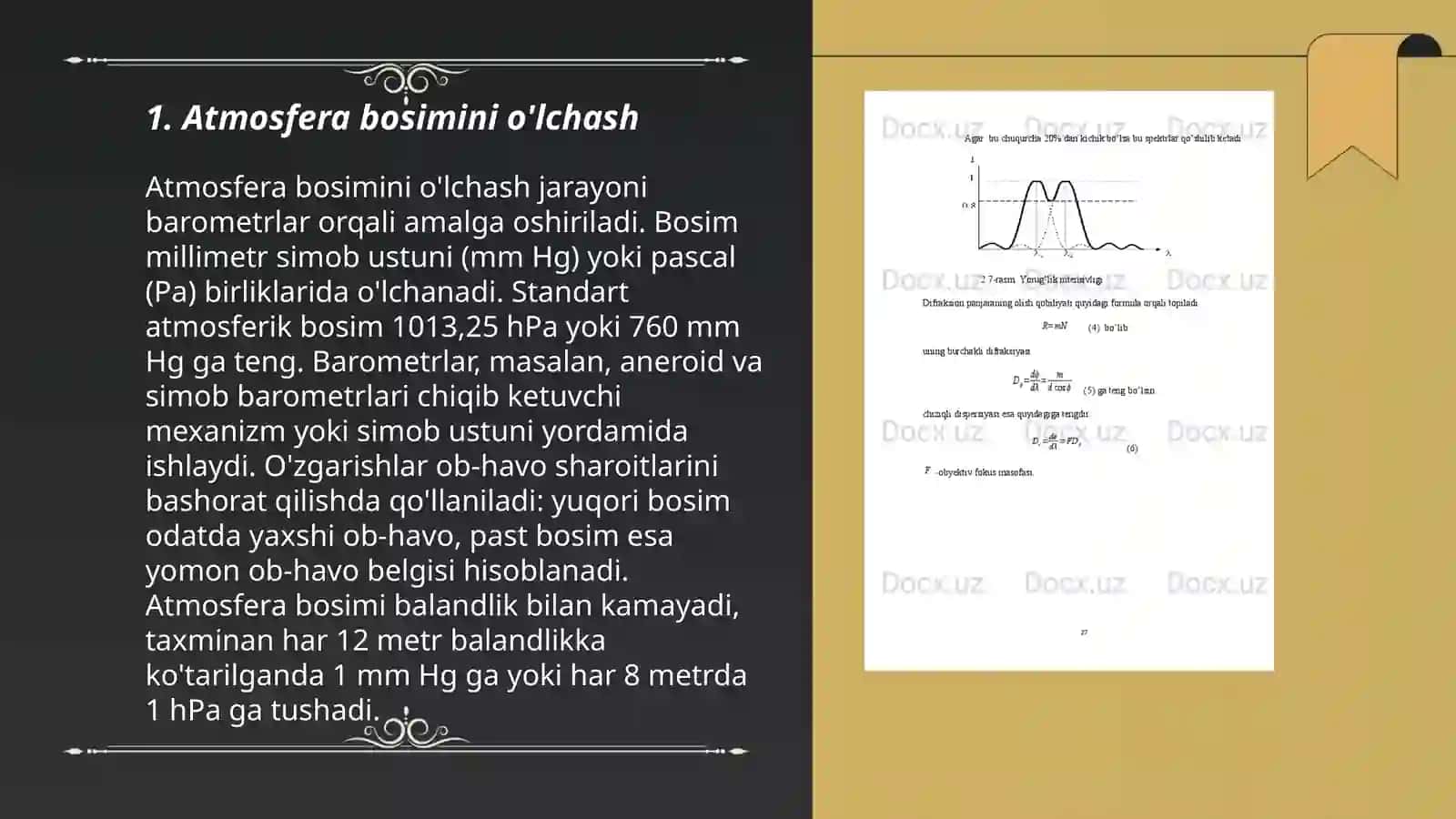 Barometrik formulaning amaliy qo'llanishi 3