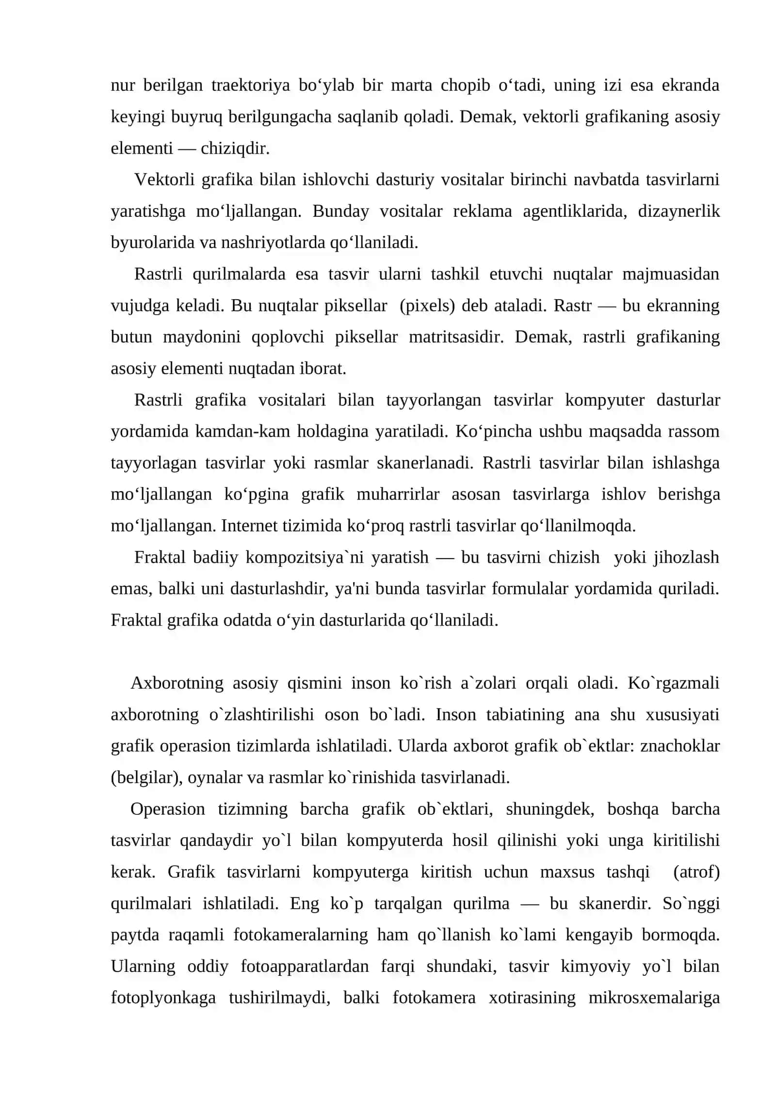 Grafik ko’rinishidagi obyektlar ustida ishlash 3