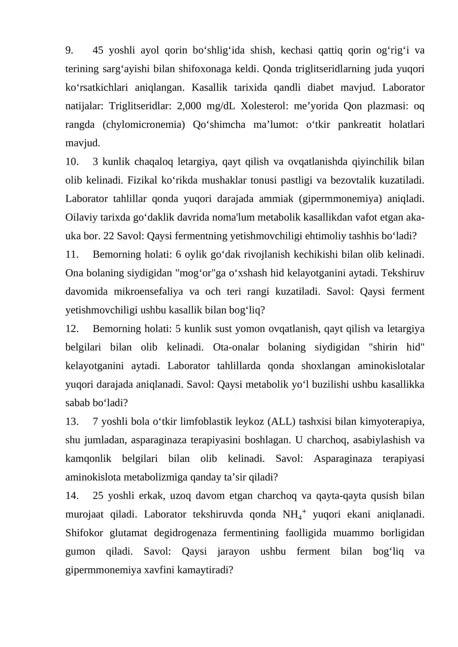 4- semestr ON savollari vaziyatli masala 3