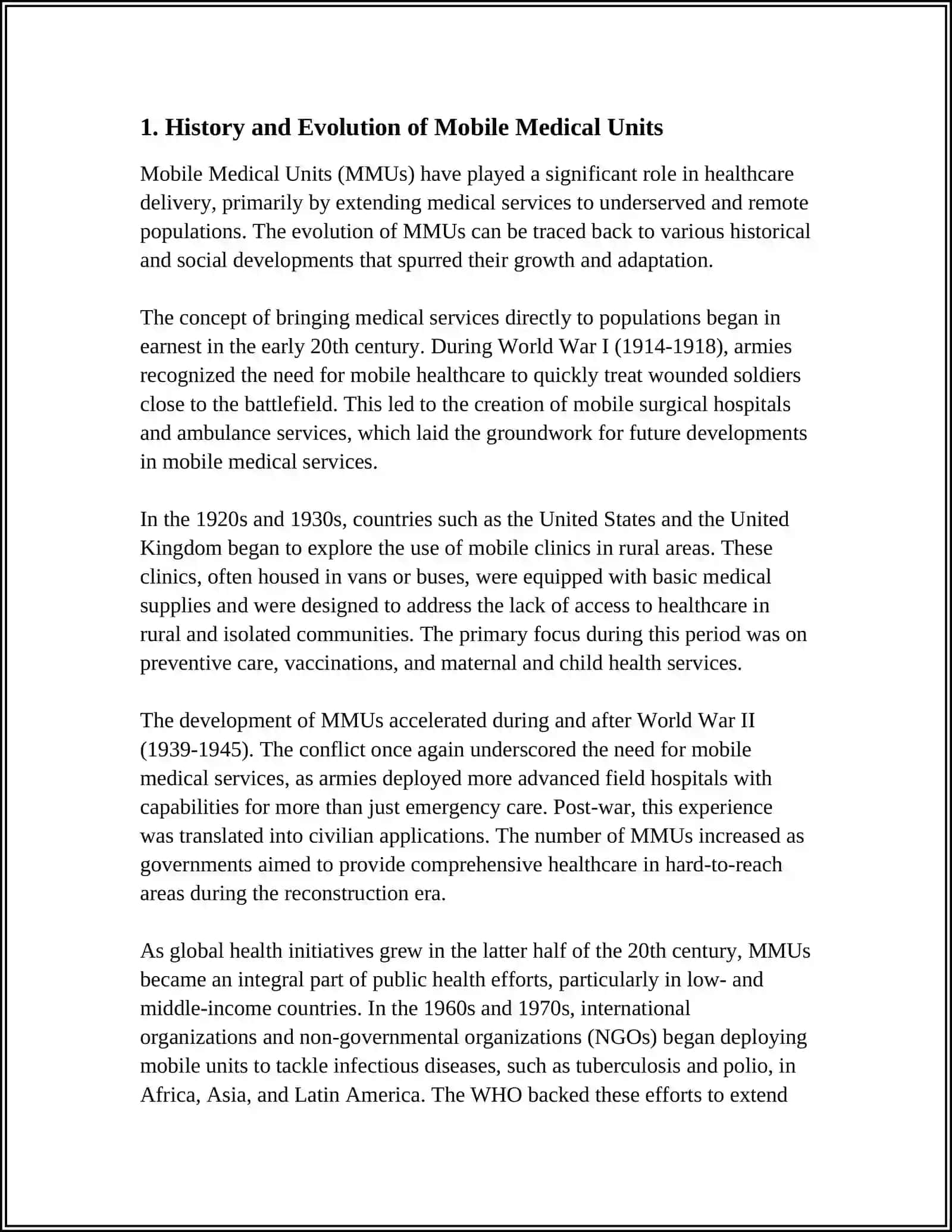 MOBILE MEDICAL UNITS IN THE WORLD 3