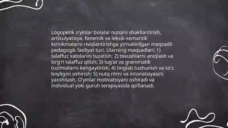 Logopetik oʻyinlar 3