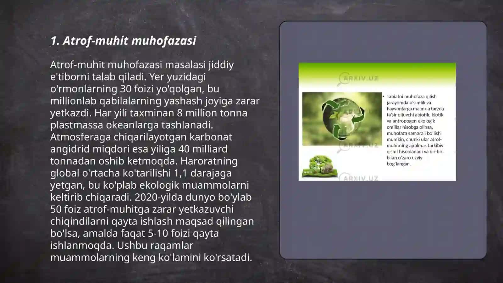 Ekalogiya va tabiatni asrash 3