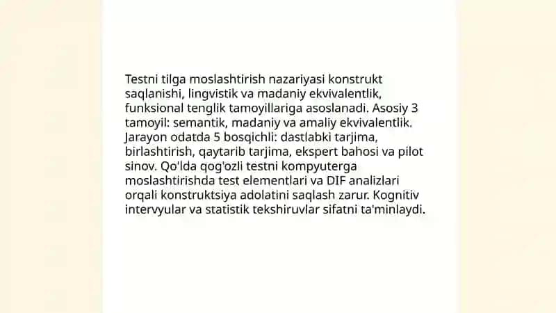 Testni til va kompyuterli moslashtirish 3