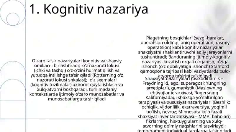 Shaxs nazariyalari 3