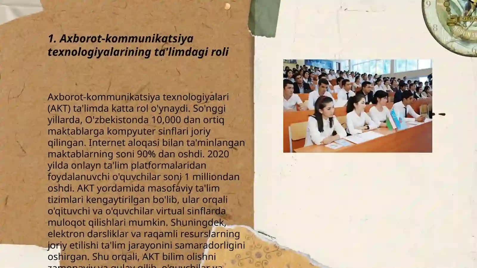O'quv jarayonida axborot texnologiyalarining asosiy yo'nalishlari va ularni qo'llash 3