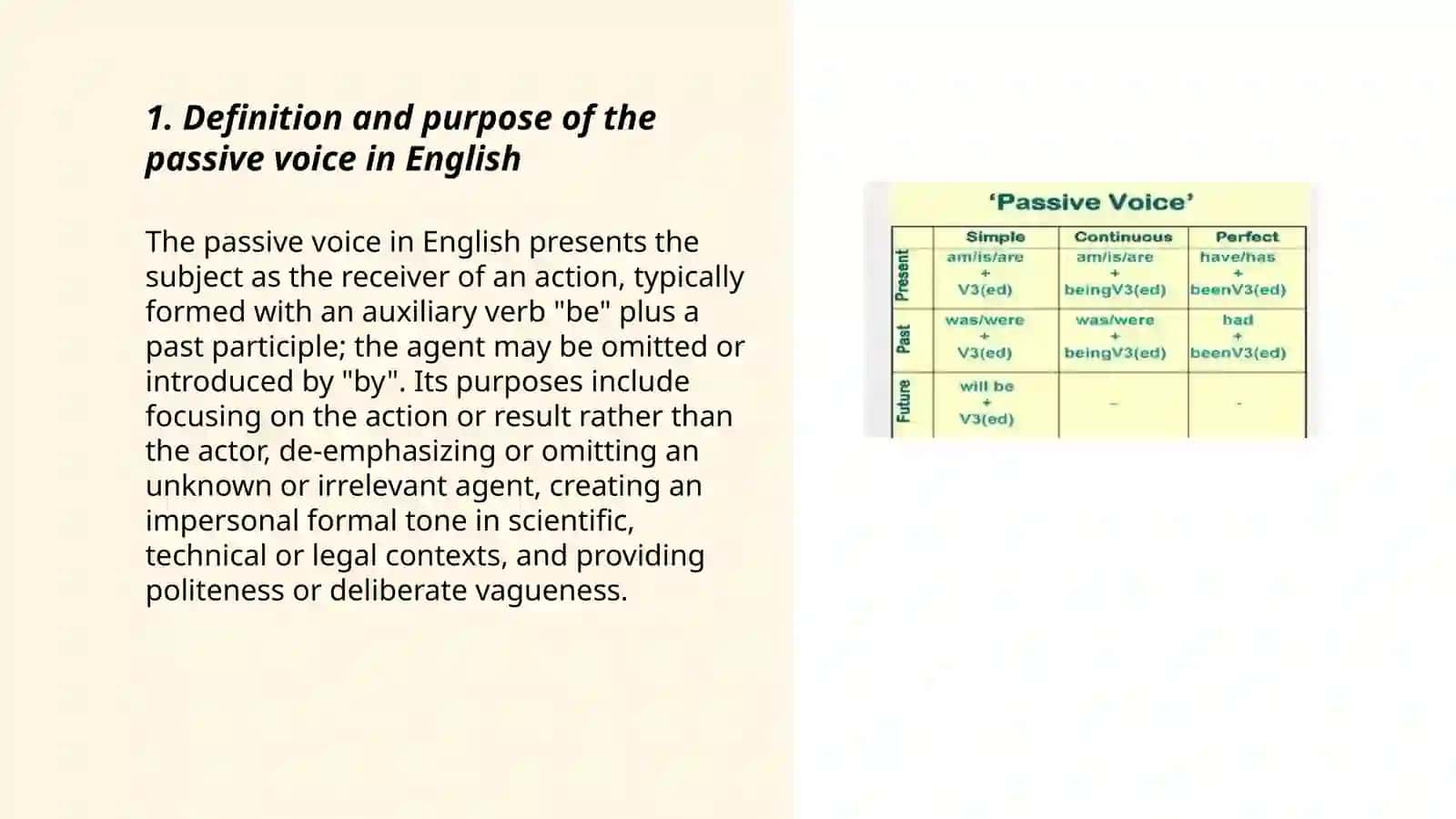 Passive voice 3
