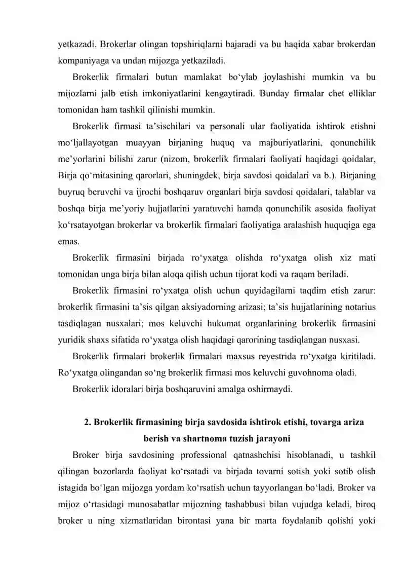 Brokerlik faoliyati 3