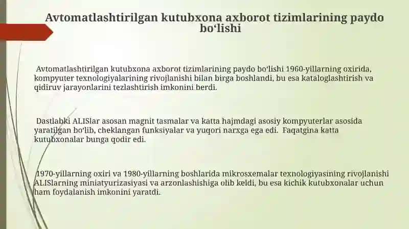 Avtomatlashtirilgan Kutubxona Tizimlari 3