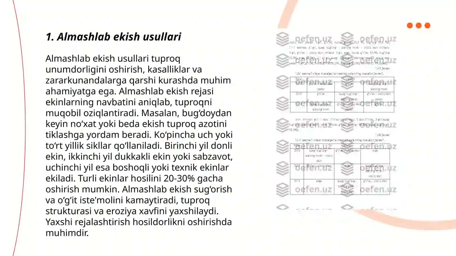 Almashlab ekish usullari 3