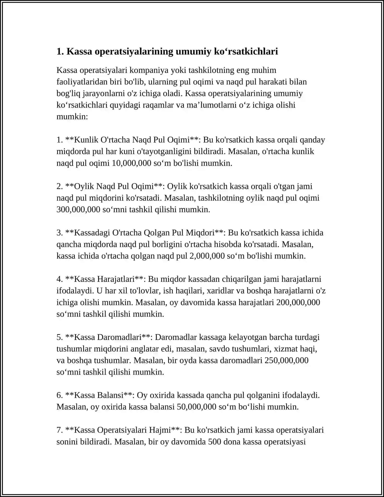 BANKLARDA KASSA OPERATSIYALARI AUDITI 3
