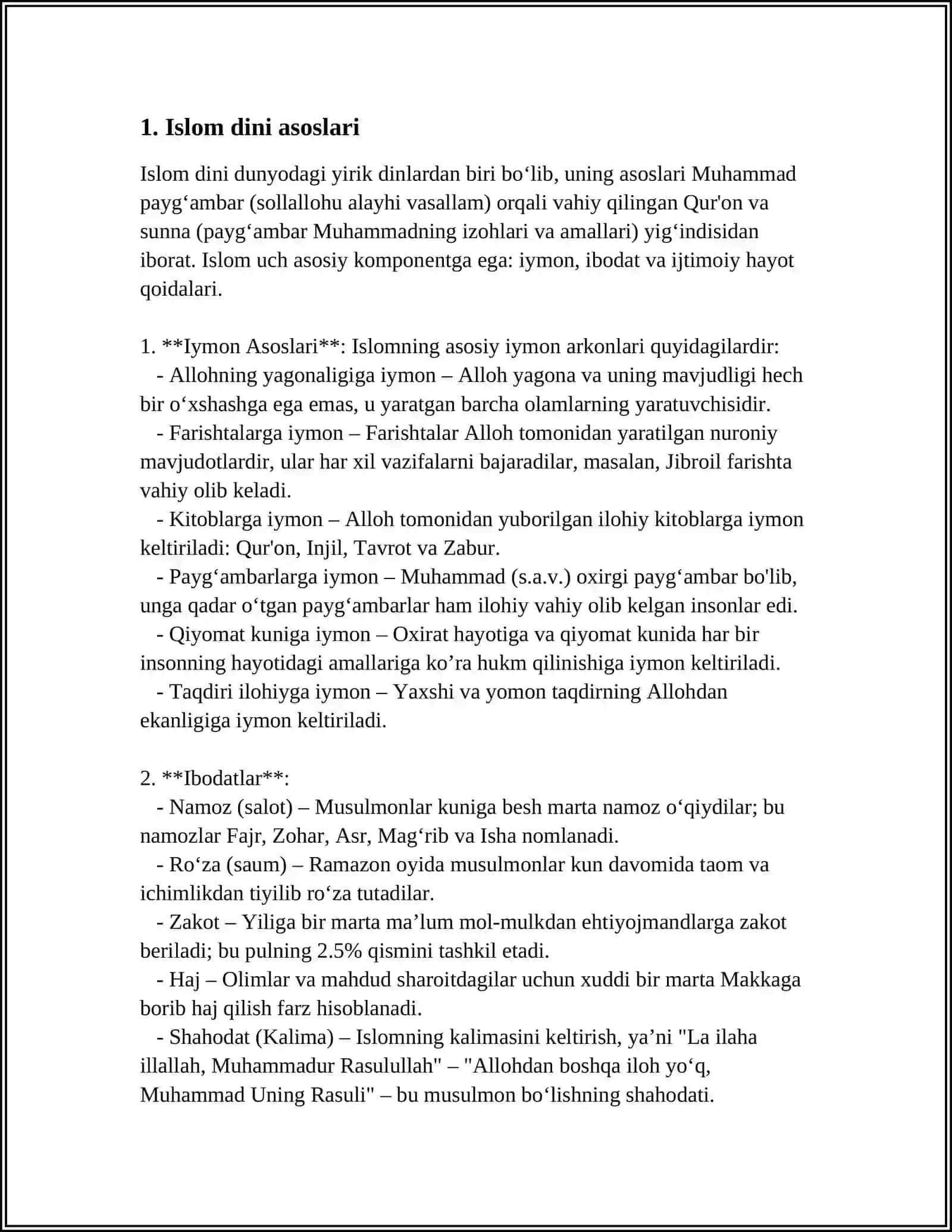 ISLAM RELIGION 3